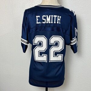 1681 Vintage Men's Blue Football Jersey Emmit Ssmith. SzL